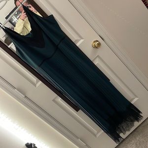 J crew dark green hi low size 16 dress